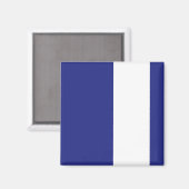 Blaue und weiße Streifen Magnet (Vorderseite/Rückseite)