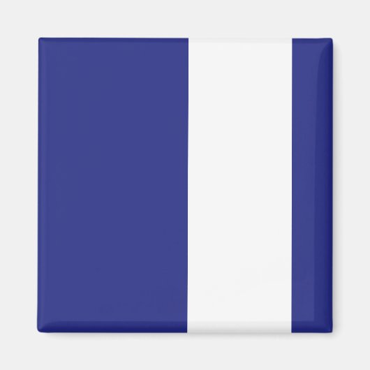 Blaue und weiße Streifen Magnet (Vorne)