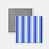 Blaue und weiße Streifen Magnet (Vorderseite/Rückseite)
