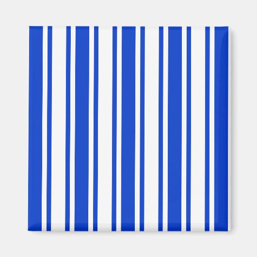 Blaue und weiße Streifen Magnet (Vorne)
