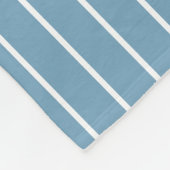 Blaue und weiße Streifen mit grauem Personalisiert Fleecedecke (Ecke)
