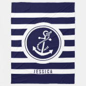 Blaue und weiße Streifen mit Wasseranker Fleecedecke (Vorderseite)