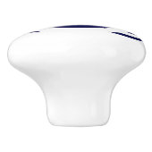 Blaue und weiße Streifen mit Wasseranker Keramikknauf (Seitenansicht)