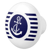 Blaue und weiße Streifen mit Wasseranker Keramikknauf (Rechts)