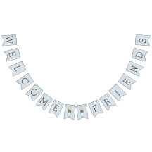 Blaue und weiße Streifen mit Weckglas-Babyparty