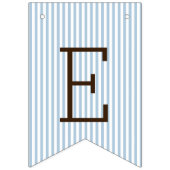 Blaue und weiße Streifen mit Weckglas-Babyparty Wimpelkette (Zweite Fahne)