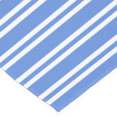 Blaue und weiße Streifen Mittelgroßer Tischläufer (Ecke)