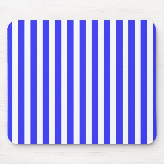 Blaue und weiße Streifen Mousepad (Vorne)