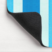 Blaue und weiße Streifen Mousepad (Ecke)