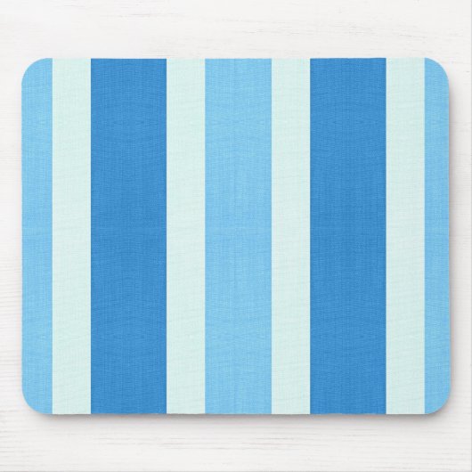 Blaue und weiße Streifen Mousepad (Vorne)