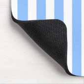 Blaue und weiße Streifen Mousepad (Ecke)