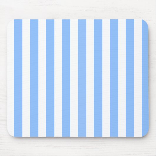 Blaue und weiße Streifen Mousepad (Vorne)