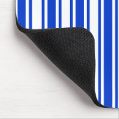 Blaue und weiße Streifen Mousepad (Ecke)