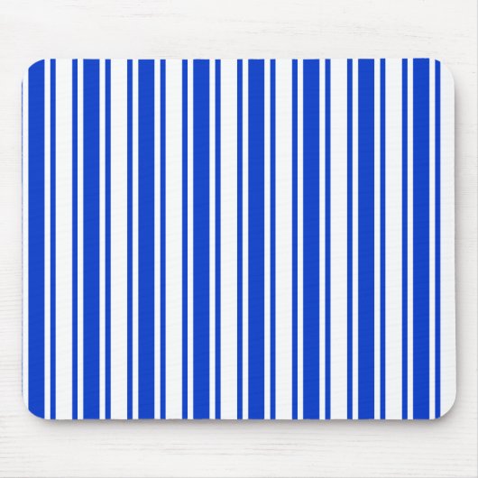 Blaue und weiße Streifen Mousepad (Vorne)