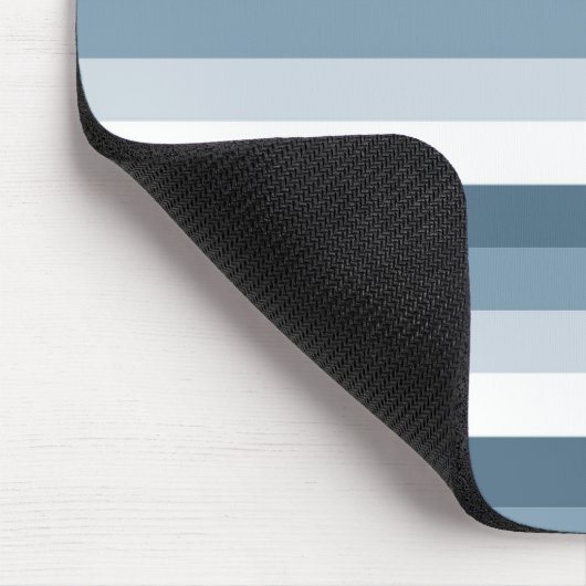 Blaue und weiße Streifen Mousepad (Ecke)