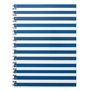 Blaue und weiße Streifen Notizblock