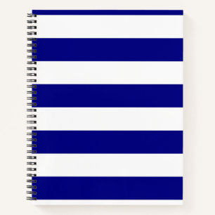 Blaue und weiße Streifen Notizblock