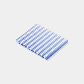Blaue und weiße Streifen Post-it Klebezettel (angewinkelt)