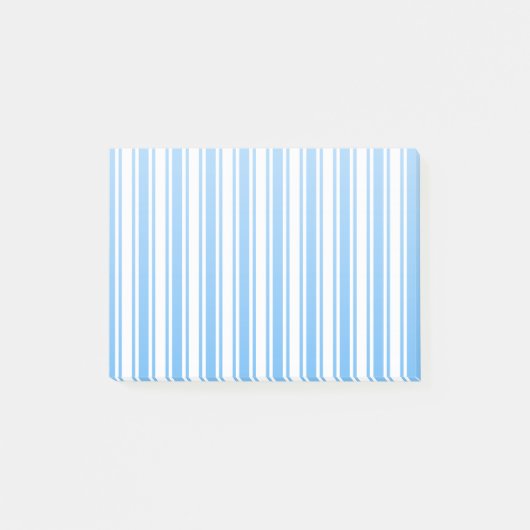 Blaue und weiße Streifen Post-it Klebezettel (Vorderseite)