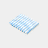 Blaue und weiße Streifen Post-it Klebezettel (angewinkelt)