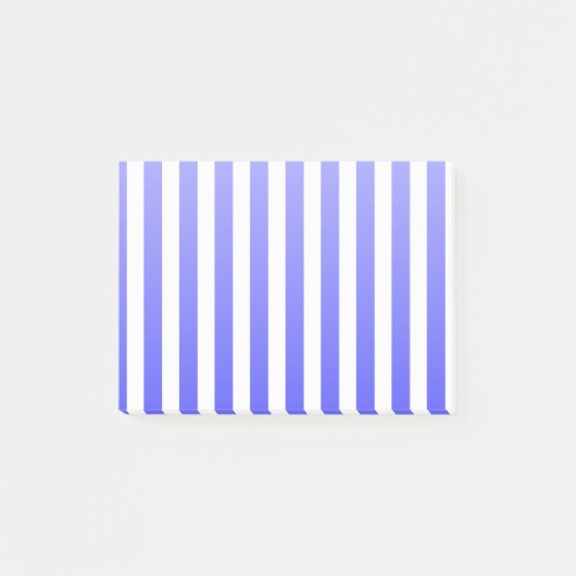 Blaue und weiße Streifen Post-it Klebezettel (Vorderseite)