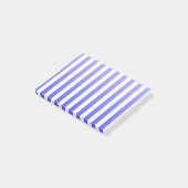 Blaue und weiße Streifen Post-it Klebezettel (angewinkelt)