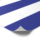 Blaue und weiße Streifen Poster (Ecke)