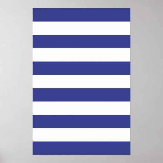 Blaue und weiße Streifen Poster (Vorne)