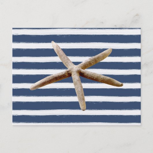 Blaue und weiße Streifen Postkarte (Vorderseite)