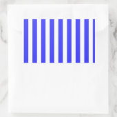Blaue und weiße Streifen Rechteckiger Aufkleber (Tasche)