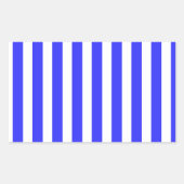 Blaue und weiße Streifen Rechteckiger Aufkleber (Vorderseite)