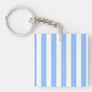 Blaue und weiße Streifen Schlüsselanhänger