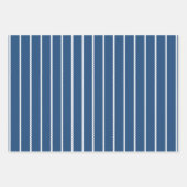 Blaue und weiße Streifen schnallen Urlaub Geschenkpapier Set (Vorderseite 2)