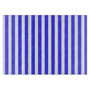 Blaue und weiße Streifen Schneidebrett