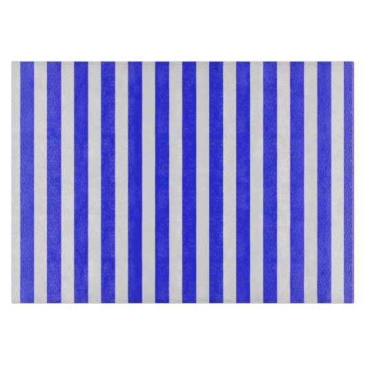 Blaue und weiße Streifen Schneidebrett (Vorderseite)