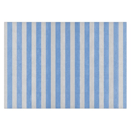 Blaue und weiße Streifen Schneidebrett (Vorderseite)