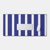 Blaue und weiße Streifen Schreibtischunterlage (Tastatur & Maus)