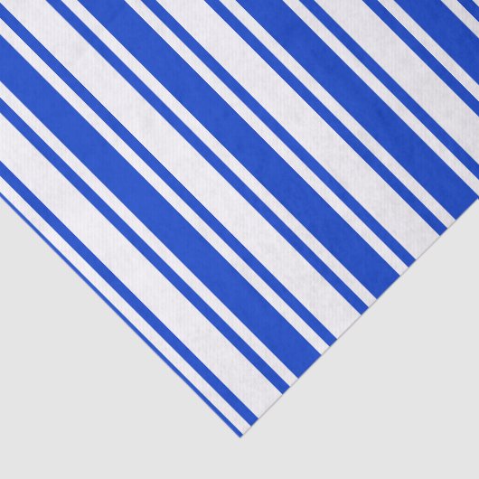 Blaue und weiße Streifen Seidenpapier (Ausschnitt)