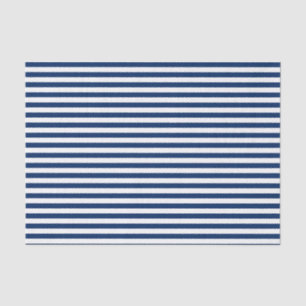 Blaue und weiße Streifen Seidenpapier