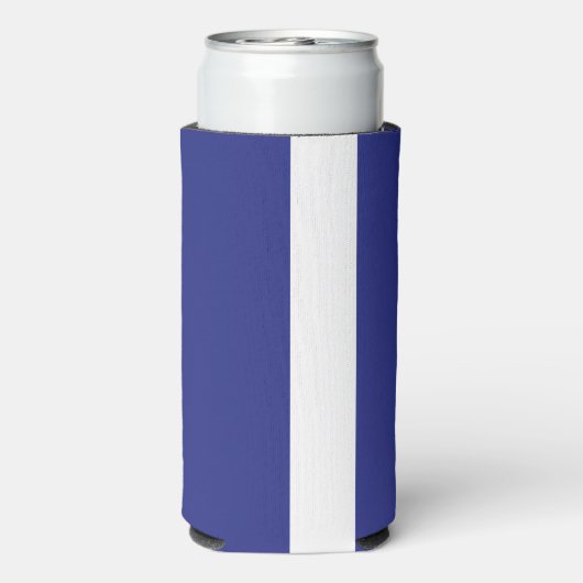 Blaue und weiße Streifen Selters Dosenkühler (Seltzer Rückseite)