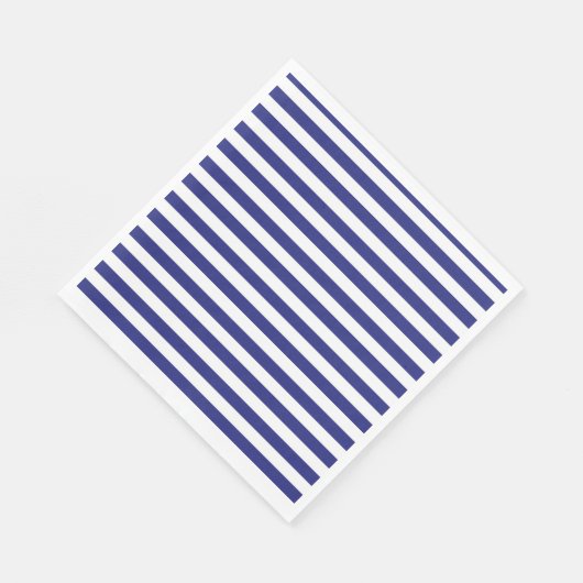 Blaue und weiße Streifen Serviette (Ecke)