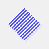 Blaue und weiße Streifen Serviette (Ecke)