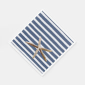 Blaue und weiße Streifen Serviette (Ecke)