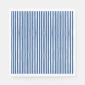 Blaue und weiße Streifen Serviette (Vorderseite)