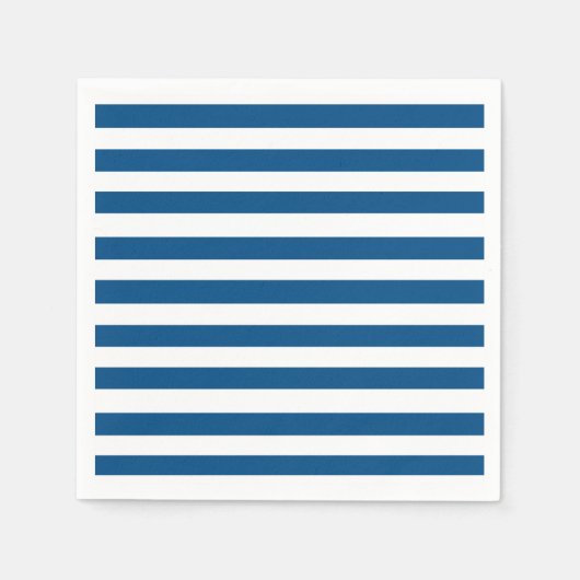Blaue und weiße Streifen Serviette (Vorderseite)