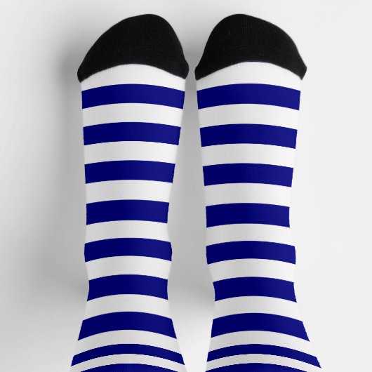 Blaue und weiße Streifen Socken (Oben)