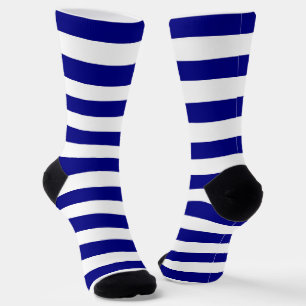 Blaue und weiße Streifen Socken