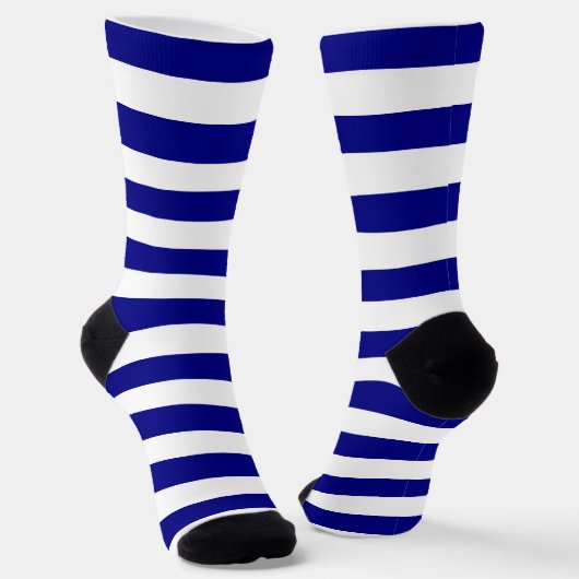 Blaue und weiße Streifen Socken (Gewinkelt)