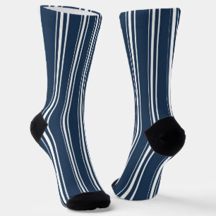 Blaue und weiße Streifen Socken