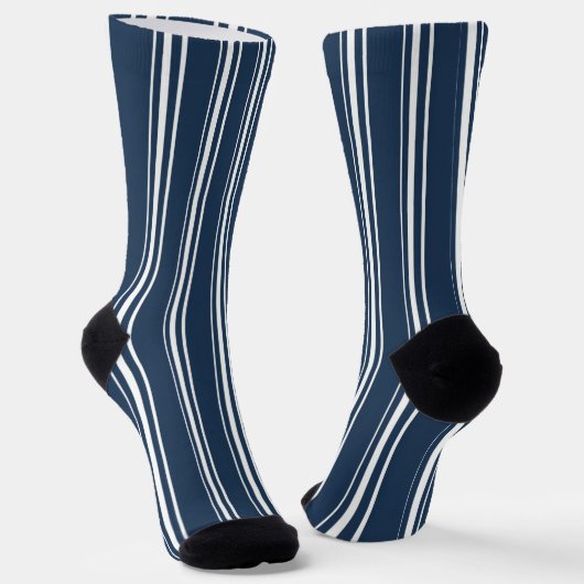 Blaue und weiße Streifen Socken (Gewinkelt)